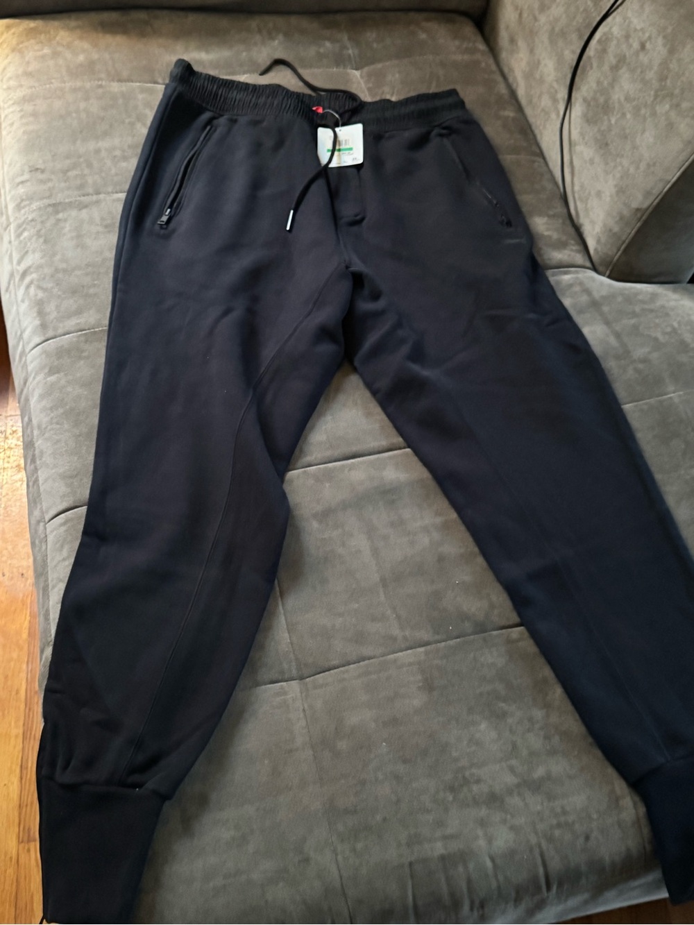 Puma Black Zip-Pocket Jogger Pants